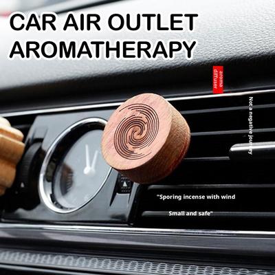 2-in-1 Auto-Aromatherapie-Diffusor & Lufterfrischer, Tragbarer Essentieller Charmanter Holz Mini-Lüftungsschlitz 2 Clips, Diffusor, Muster Öl D4P5