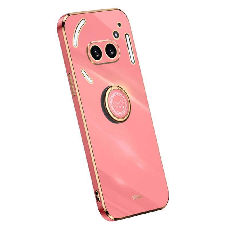 XINLI Pro Nothing Phone (2a) Kryt Elektrogalvanizovaný Kroužek Stojánek Měkké TPU Pouzdro na Telefon