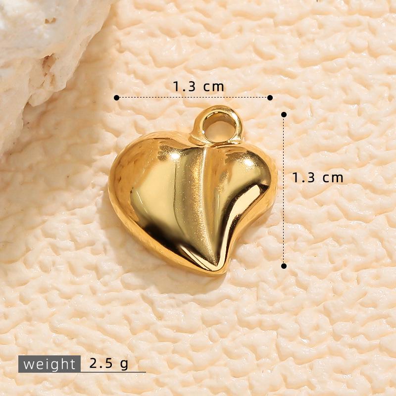 Europejski i Amerykański Stal Nierdzewna 3D Diamentowe Serce Wisiorek do DIY Biżuterii