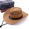 Dell Le European and American cowboy hats hollow woven straw hats women's big eaves sun protection visor summer hot spot