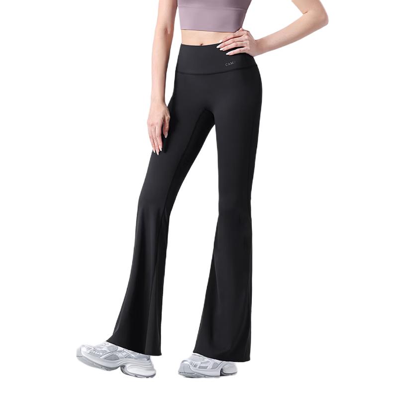 Camel Women s High-Waist Micro-Flare Fitness Pants S