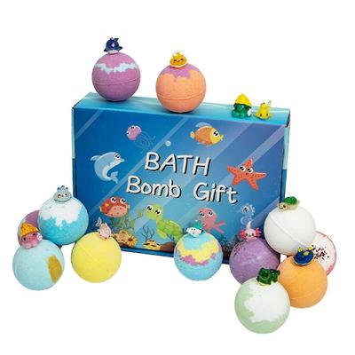 Confezione da 12 Bombe da Bagno, Set Regalo Bombe da Bagno Colorate Aromaterapia Spa Set Regalo di Pasqua per Bambini Ragazzi Ragazze XKS
