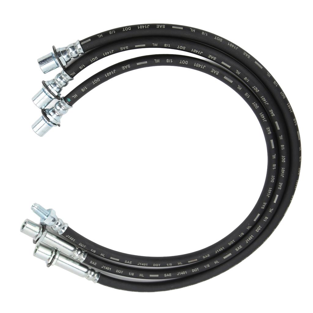 3pcs Extended Brake Line Kit Rear Front Rubber Replacement for Hilux LN106R LN46 RN46 YN65R