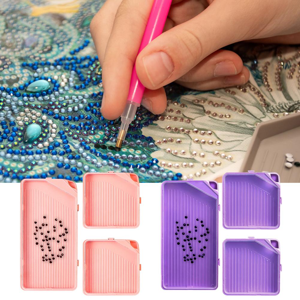 6Pcs Diamond Art Trays Rhinestone Tray Organizer Bead Sorting Trays Organizer Diamond Painting Accessories and Tools for Adults