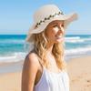 Boho Bow Straw Hat Colorful Women's Sun Hat Sweet Weave Hat  Summer