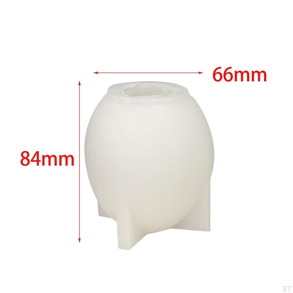 3D Egg Flower Ball Candle Silicone Model Epoxy Resin Casting Craft Making Plaster Decor