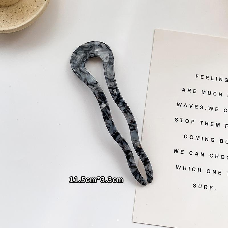 Mode Haarstäbe Haarspangen für Frauen Bunte Marmorstruktur Acetat Haarspange Mädchen Haaraccessoires Haarstäbe Neu