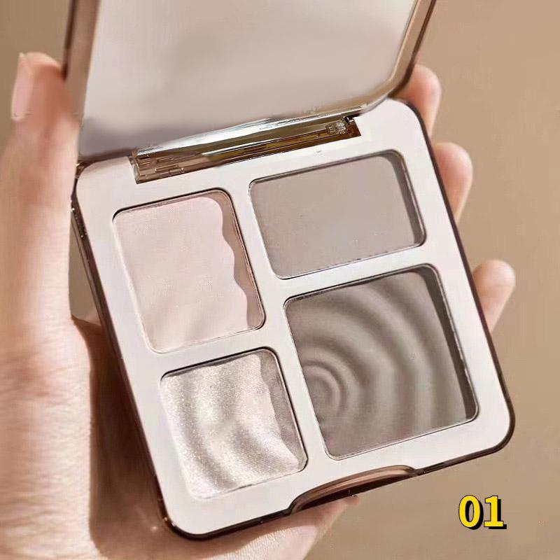 

4 цвета, стойкий матовый хайлайтер, палитра бронзаторов, тени для лица, пудра для ухода, макияж, контурный бронзатор для лица, косметика 1