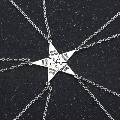 Collana Amicizia Creativa Lega di Zinco Lega di Zinco Collana da Incastro Multi-persona Moda Collana Migliore Amico Uomo