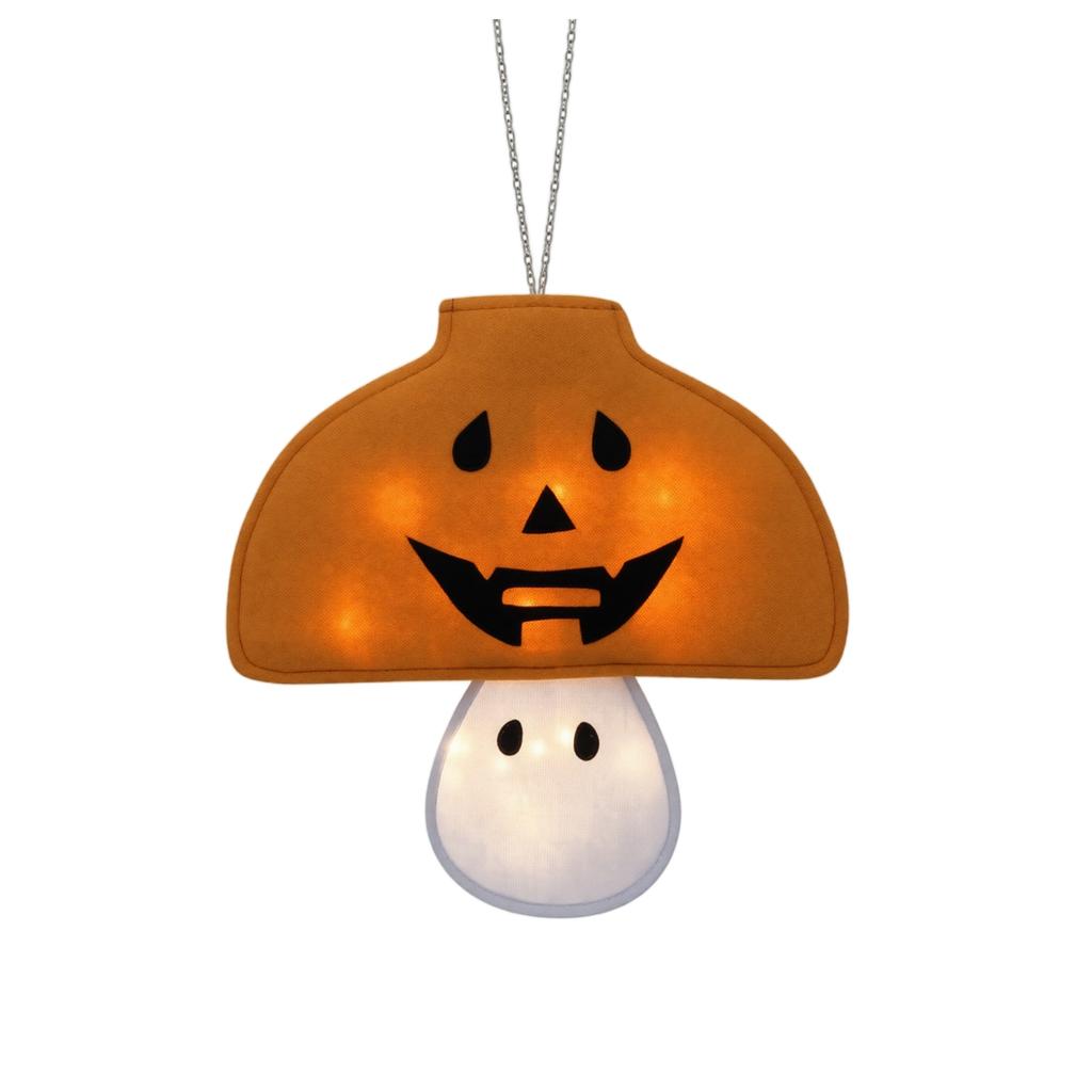 Halloween Light-Up Pumpkin Hanging Decoration with Glowing Effects for Door Window Display Party Prop