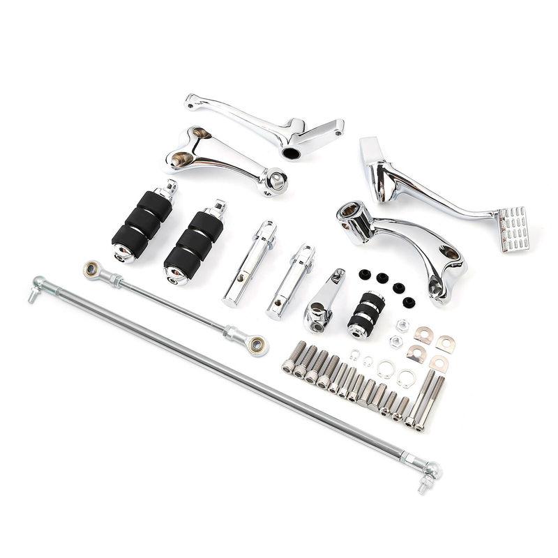 Motorcycle Forward Controls Complete Kit Pegs Levers Linkages Black/Chrome For Harley Davidson Sportster XL883 1200 2004-2013