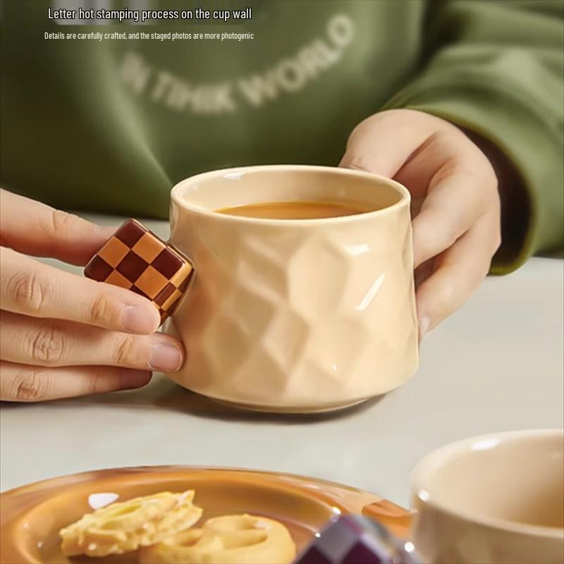 European Style Ceramic Coffee Cup and Saucer Set