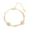 Fashion Fresh Crystal Flower Bracelet For Women Versatile Daily Jewelry