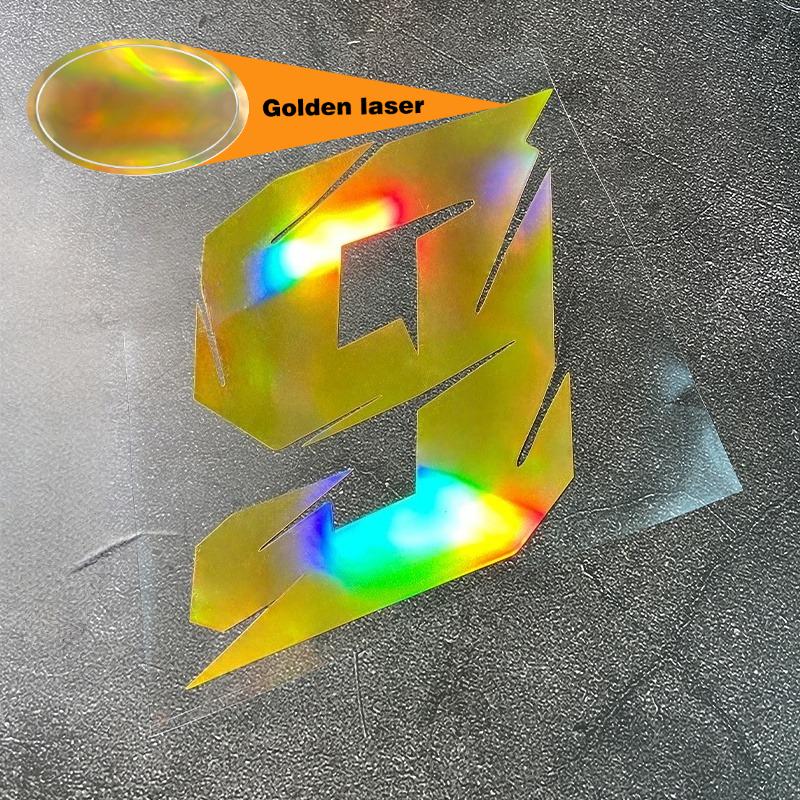 1PC 0to9 Gold Laser Number Motorcycle Stickers Waterproof for Motorbike Fairing Fender Fuel Tank Helmet Bicycle Vinyl Decals