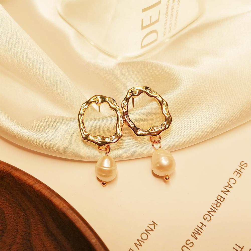Women Retro Elegant Concise Imitation Pearl Earrings
