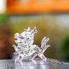 Delicate Crystal Dragon Sculpture Symbol of Luck Wealth Animals Collectible Gift