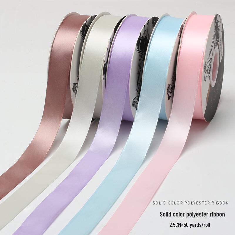 Bright Polyester Ribbon for Flower Packaging and DIY Gifts