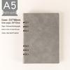 Custom Logo A5 Loose-Leaf Notebook with Detachable A6 Notepad for Business Meetings