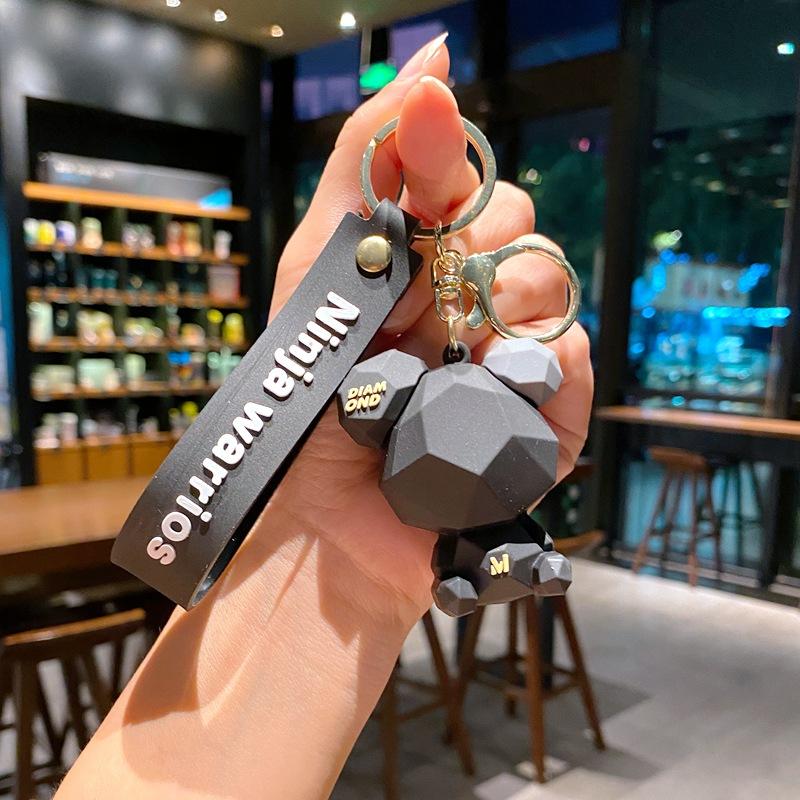 Cute Cut Bear Keychain Car Couple Key Pendant Cartoon Schoolbag Pendant Creative Keychain Gift large