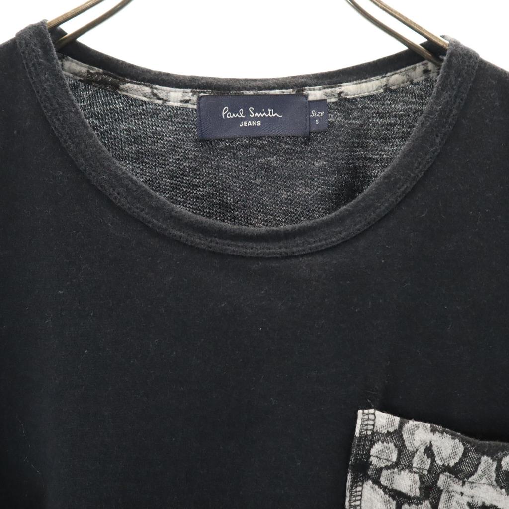 Paul Smith JEANS Made In Japan Short Sleeve T-shirt S Black Poke T Men's Used