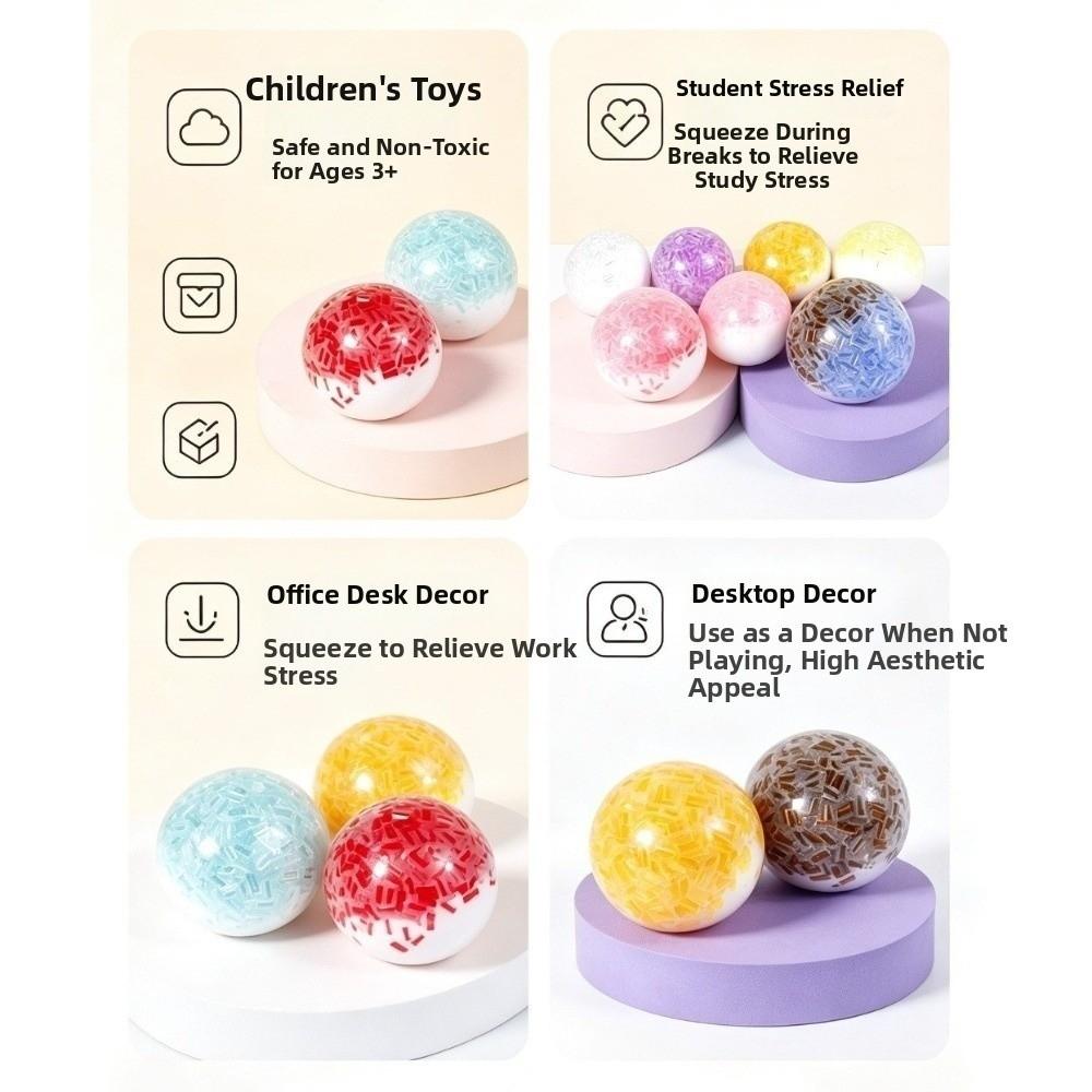 Anxiety Relief Crackling Squishy Toy Hand Relax Handmade Ball Sensory Stress Ball Home Decoration