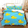 Yellow Duck Bedding Set Single Twin Full Queen King Size Little Duck Bed Set Aldult Kid Bedroom Duvetcover Sets 3D Print 020