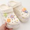 New 1PCS Flower Shoe Charms for Girls Cute Shoes Charm for Adults Teens Kids Kawaii Shoe Decoration with Buttons Clog Sandals