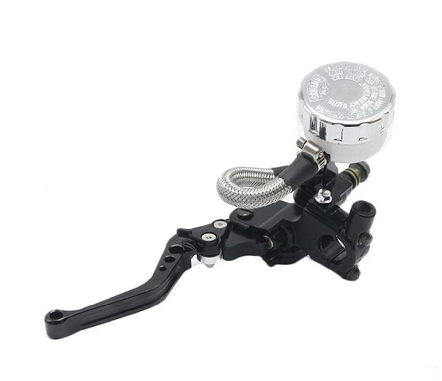 Motorcycle 7/8" 22mm Handlebar Clutch Brake Levers Master Cylinder Reservoir Set