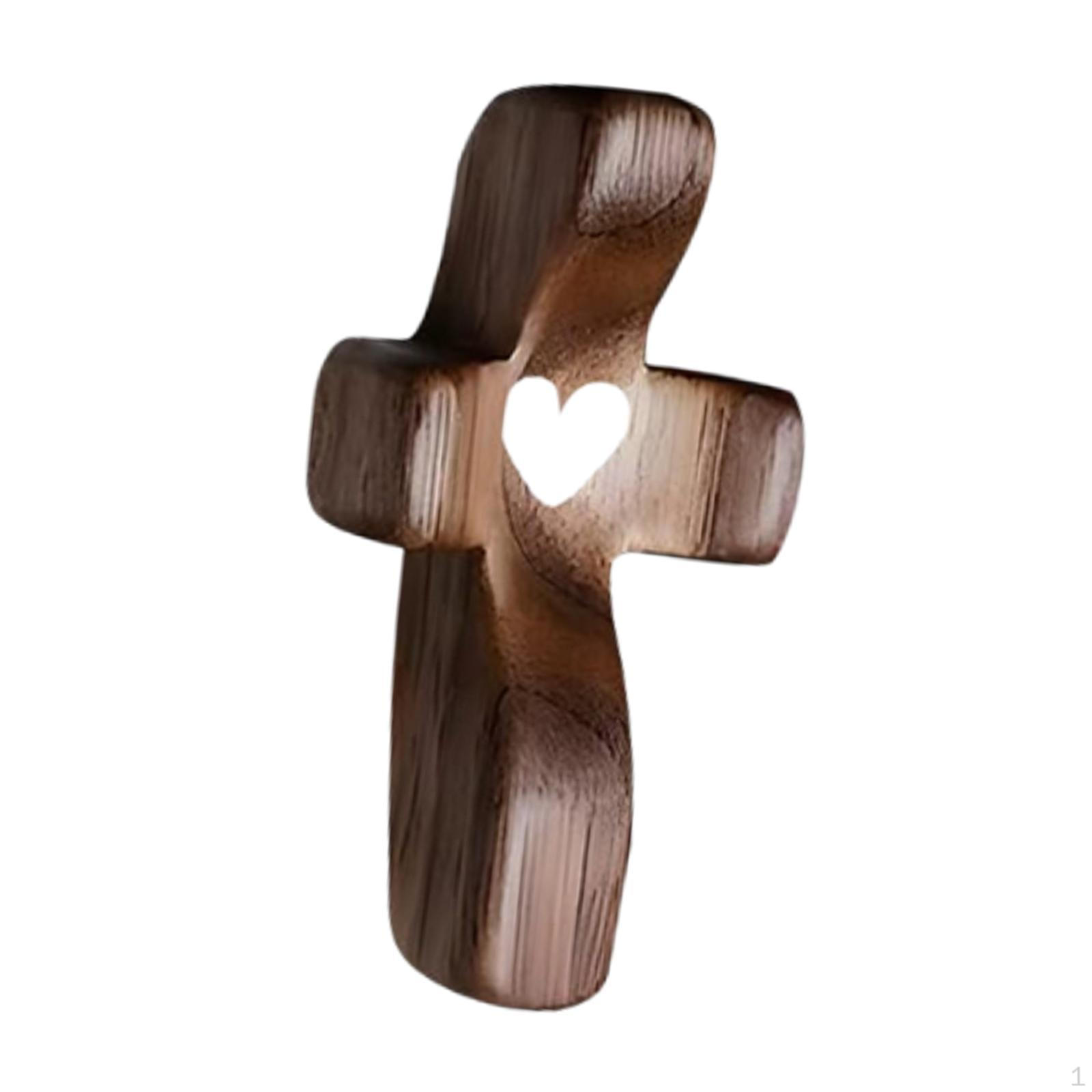 

Крест Статуя Деревянная Скульптура Художественное Изделие Портативное Коллекционное Украшение Декоративное Для Офисного Прихожей Black White Heart