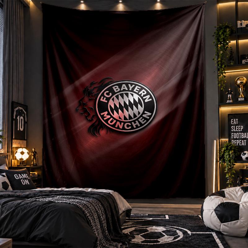 Nástěnná tapiserie s potiskem Bayern Mnichov, látka do obývacího pokoje, ložnice, domácí dekorace