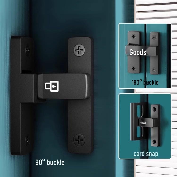Punch-Free Slide Bolt Latch for Bathroom and Indoor Doors