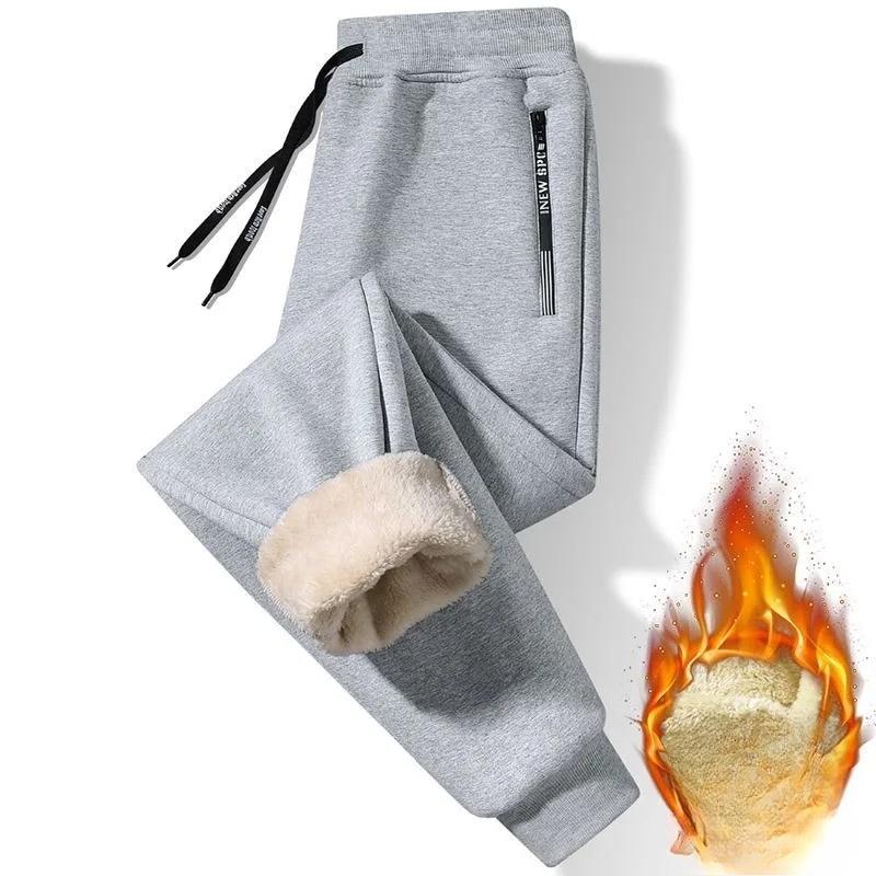 Autumn Winter Fashion Sports Plus Fleece Thick Warm Pants Men's Casual Loose Comfortable Large Size Pants 7XL