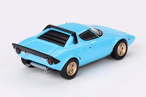 MINI GT 1/64 Scale Lancia Stratos HF Stradale Azzurro Chiaro (Light Blue) (Left-Hand Drive) Finished Product