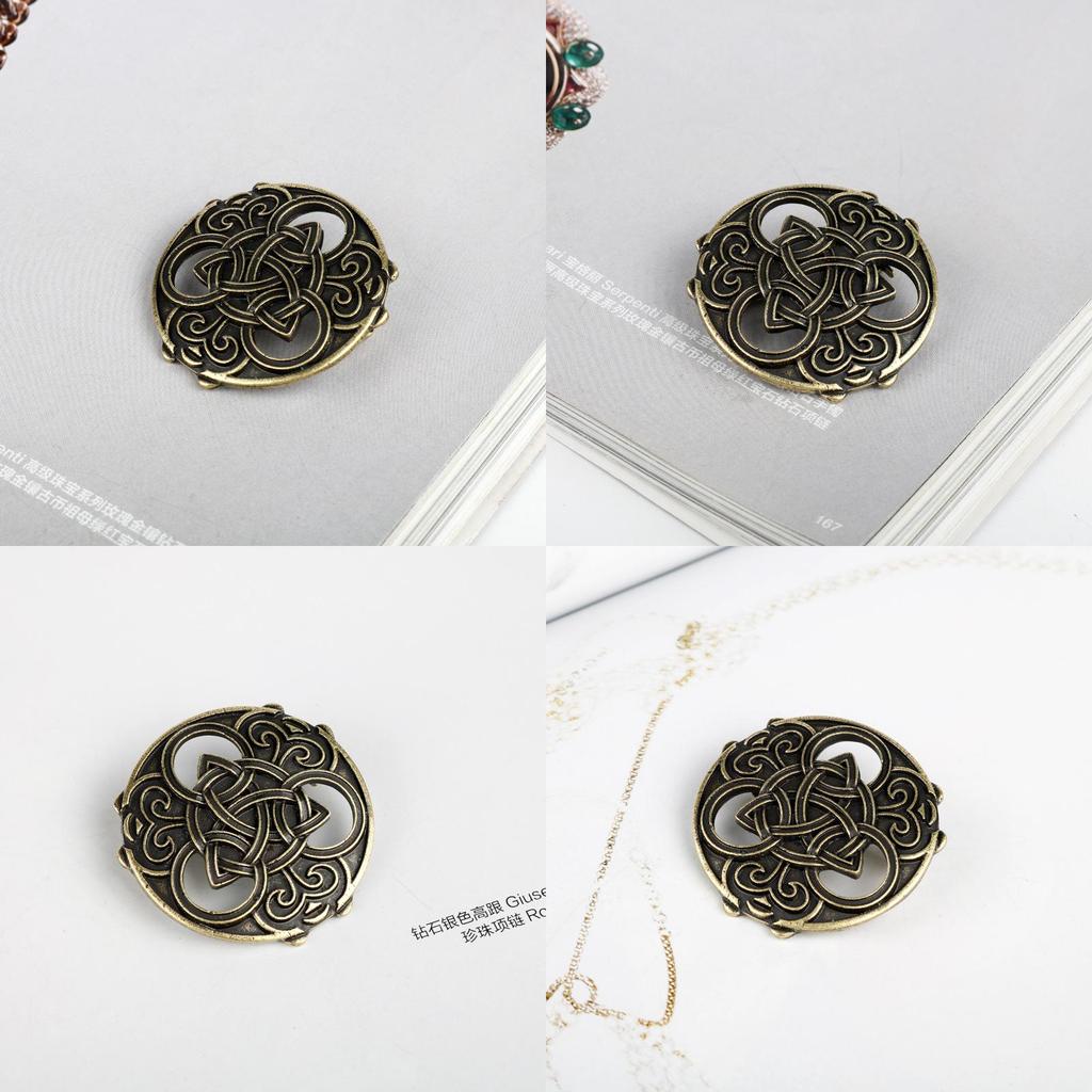 Brosche mit keltischem Knoten aus einer Legierung für Damen und Herren im nordischen Vintage-Stil