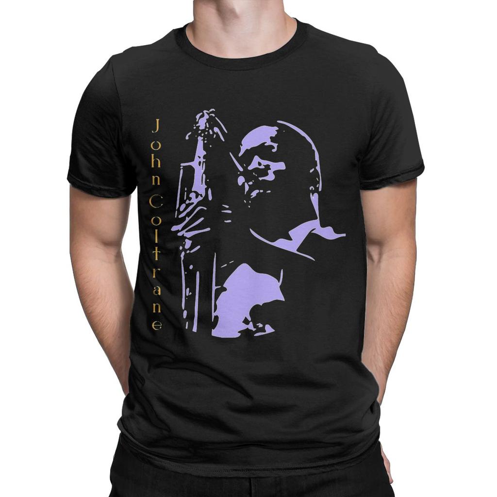 Lässiges John Coltrane T-Shirt für Herren Rundhals Reine Baumwolle T-Shirts Kurzarm-Tees Geburtstagsgeschenk Kleidung