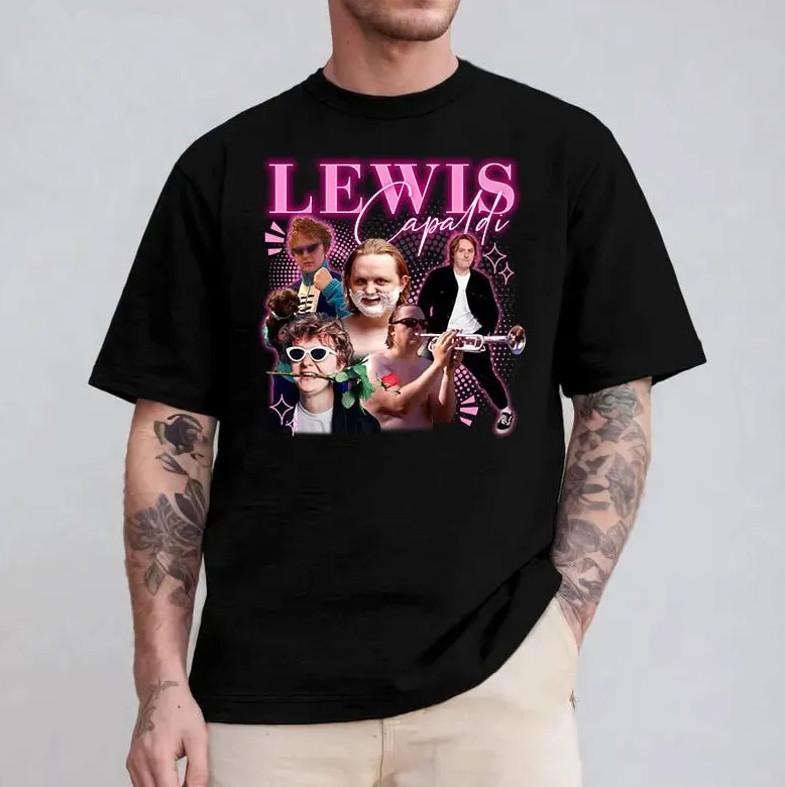 Lewis Capaldi Y2K Bootleg Shirt, Funny Y2K Retro Tee, Pop Star Fan L