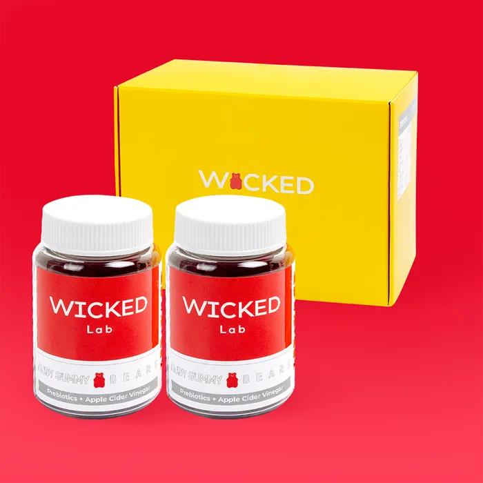 Wicked Lab Ruby Gummy Bear Asabi Prebiotics Vegetable Vegan Jelly (68 Gummies)