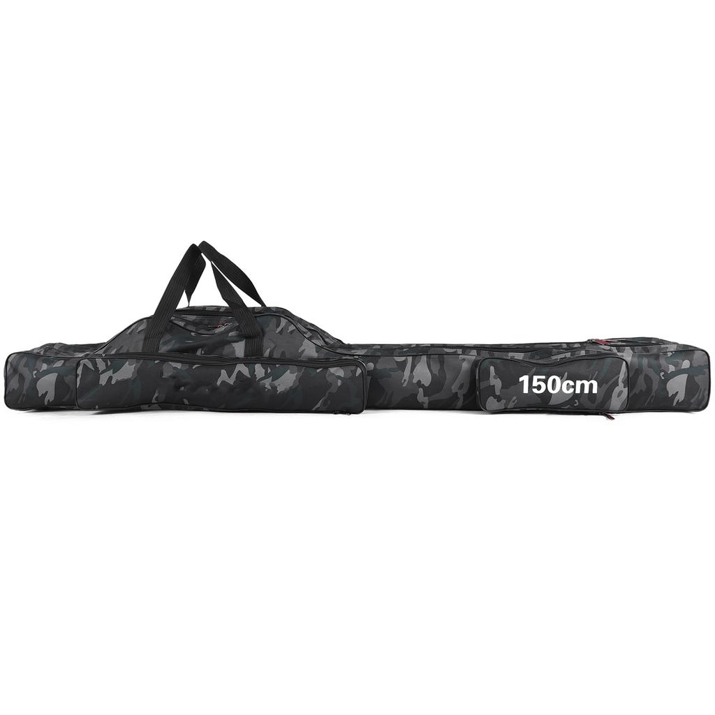 3 Layers Fishing Pole Bag Portable Folding Fishing Rod Storage Bag for Fishing Camping Hiking