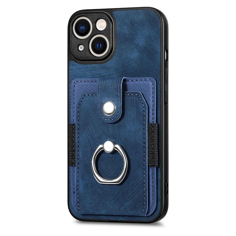 Slim Protective Credit Card Holder Phone Case For Google Pixel 9 Pro XL 8 8A 7 Pro 7A 6 Pro 6A Back Cover With Ring