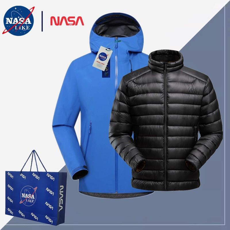 LT Series Unisex Outdoor 2-in-1 Jacket With Duck Down Liner Hiking Skiing Camping