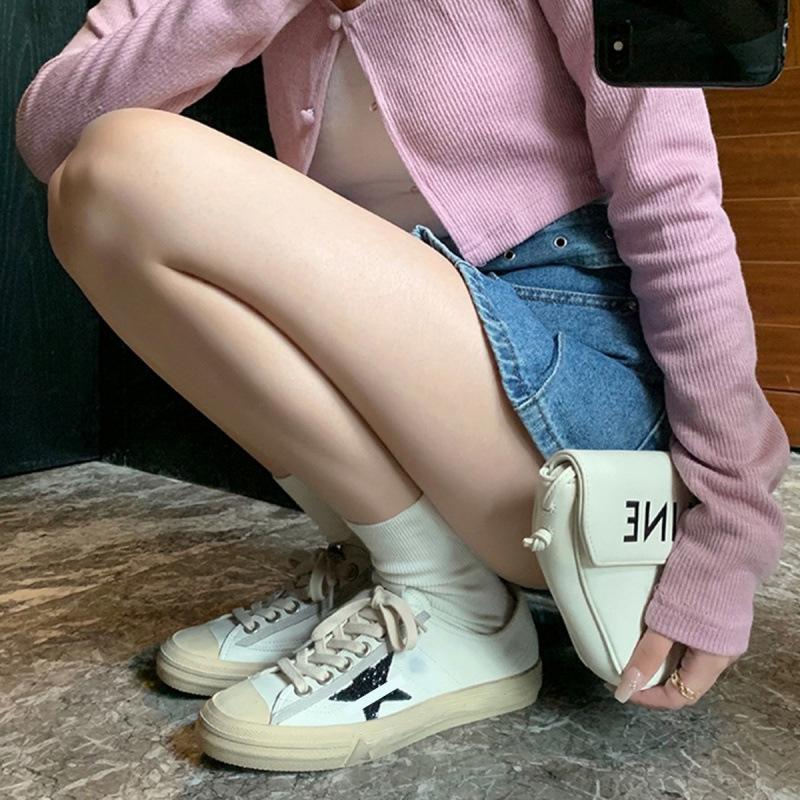 

Круглый носок, ремешок для сращивания, повседневные кроссовки со звездой, женские кроссовки на толстой подошве, старые маленькие грязные кроссовки, спортивные кеды, маленькие белые кроссовки 40