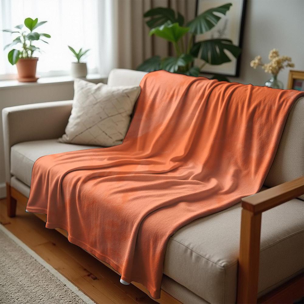 Orange Star Sketch Soft Flannel Blanket Breathable Warm Throw for Office Car Sofa Kids Room Birthday Xmas Gift