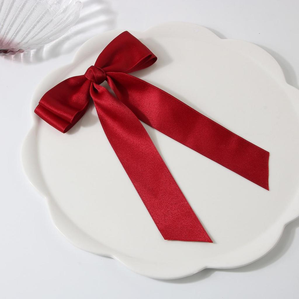 Ballet Style 4cm Bow Duckbill Hair Clip - Sweet Ribbon Hair Accessory