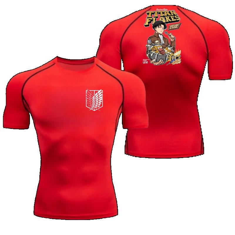 Men Compression T-Shirt Fitness Running Sports Quick-Dry Wings Freedom Breathable Short Sleeves Stretchy Fabric Summer Workouts