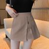 2024 Plus Size High Waist A-Line Irregular Mini Bodycon Skirt - Slimming and Anti-Exposure Design for Petite Figures
