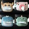 Car Tissue Box New Cute Cartoon Plush Napkin Holder Universal Auto Home Room Paper Case Animal Decoration Bracket Accessories