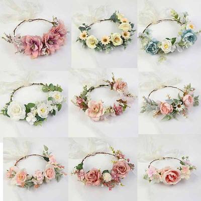 Mori Vent Froid Doux Bandeau Vent Mariage Tempérament Simulation Guirlande Coiffe Rétro Fille Accessoires de Robe