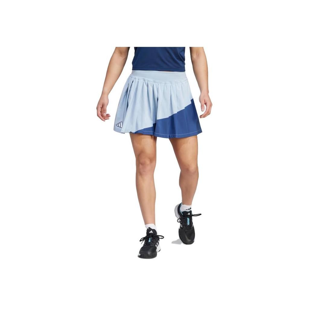 Adidas Patchwork Letter Print Short Casual Skirt Women Bottoms Blue II8051