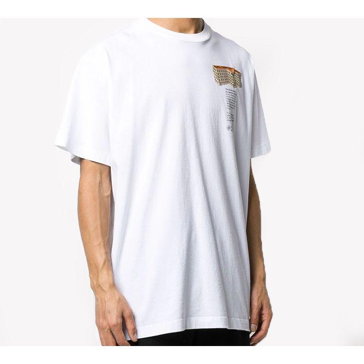 Off-White SS20 Rationalism Logo Print T-Shirt Men Tops White OMAA038R201850070188