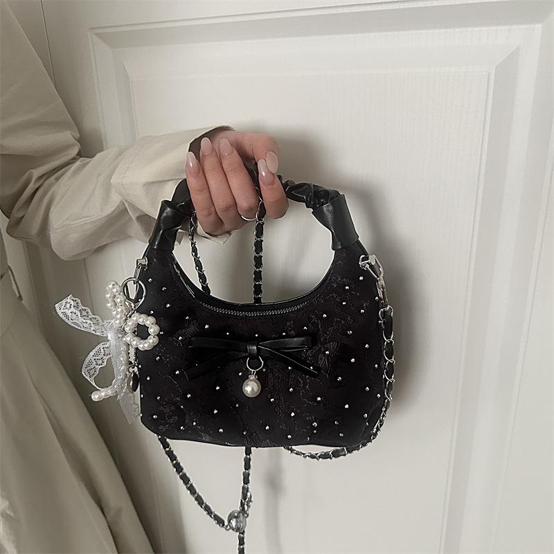 Gentle pleated handbag bag women's  summer new trendy fashion versatile chain shoulder messenger bag